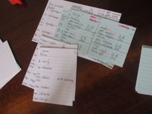 Russian index cards