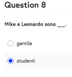 Mike e Leonardo sono _____. gentile/studenti